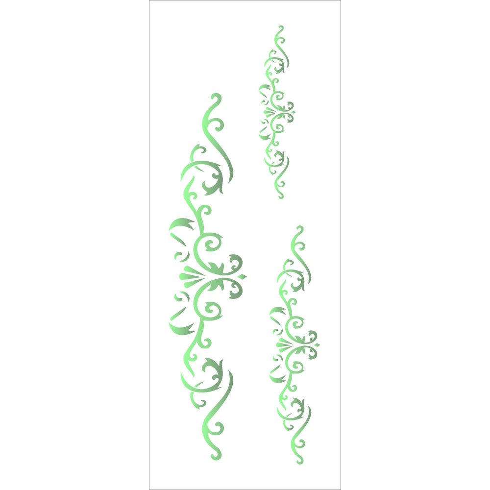 Stencil Simples 10x30 Arabesco 3 Folhas Grupoepartesanato